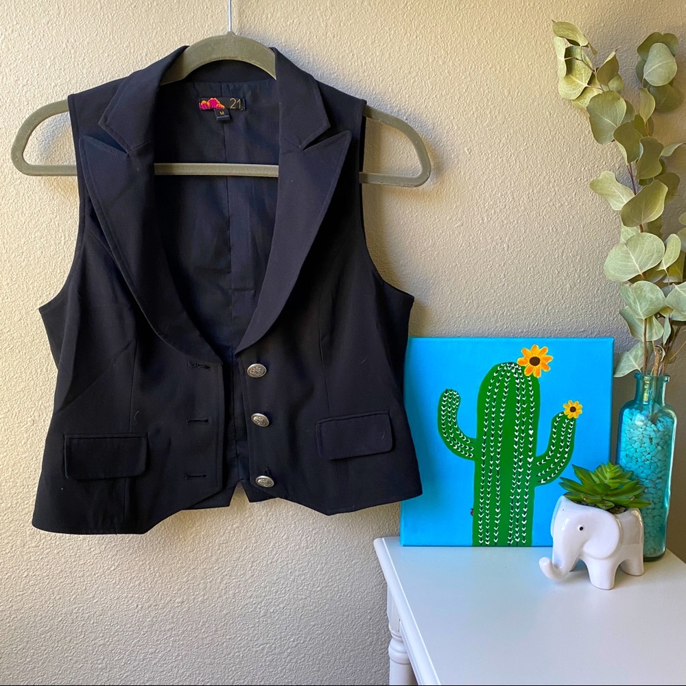 Black Mid Business Vest
